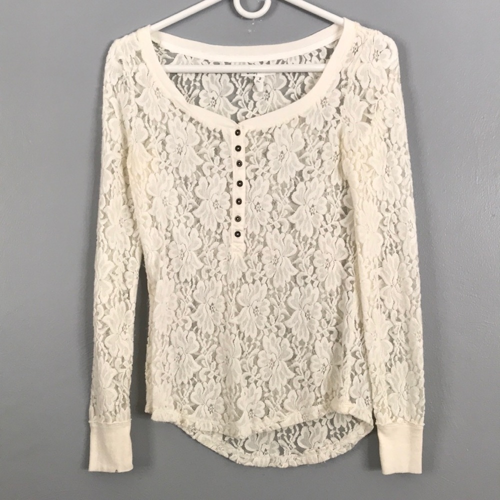 Off white lace shirt